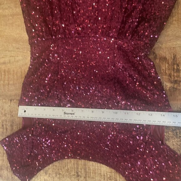 Speechless dress Size 3 Red Sequin Prom Homecoming Holiday Christmas formal - Picture 8 of 10